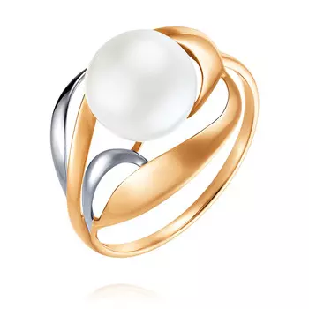 Кольцо из красного золота 585 пробы с жемчугом