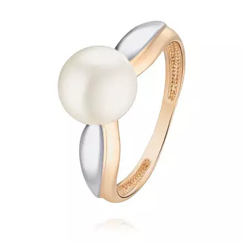 Кольцо из красного золота 585 пробы с жемчугом