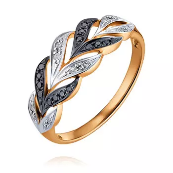 Кольцо из красного золота 585 пробы с бриллиантом