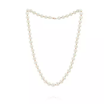 Колье из красного золота 585 пробы с жемчугом