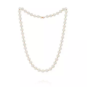 Колье из красного золота 585 пробы с жемчугом