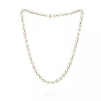 Колье из красного золота 585 пробы с жемчугом