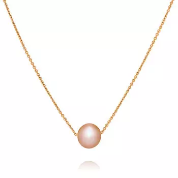 Колье из красного золота 585 пробы с жемчугом