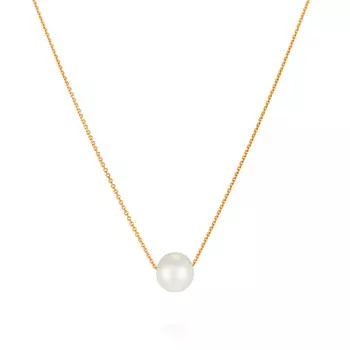 Колье из красного золота 585 пробы с жемчугом