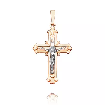 Крест из красного золота 585 пробы