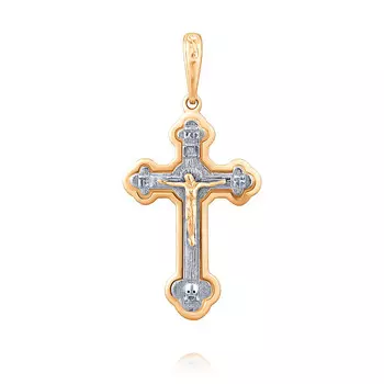 Крест из красного золота 585 пробы