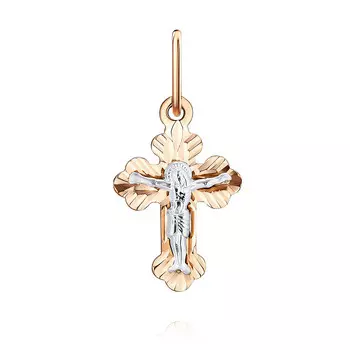 Крест из красного золота 585 пробы