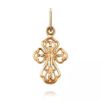 Крест из красного золота 585 пробы