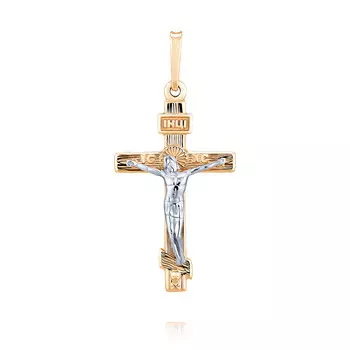 Крест из красного золота 585 пробы