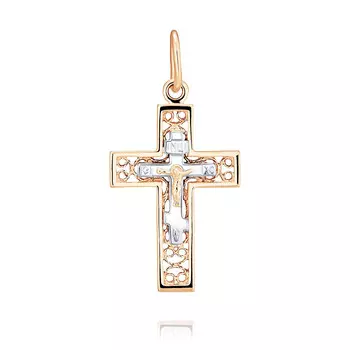 Крест из красного золота 585 пробы