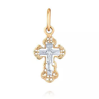 Крест из красного золота 585 пробы