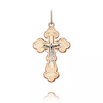 Крест из красного золота 585 пробы