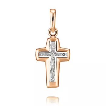Крест из красного золота 585 пробы
