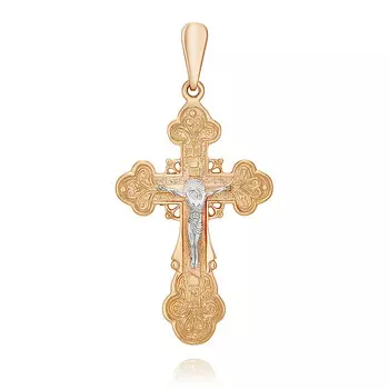 Крест из красного золота 585 пробы