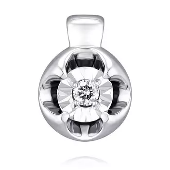 Подвеска из белого золота 585 пробы с бриллиантом