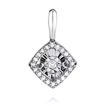 Подвеска из белого золота 585 пробы с бриллиантом