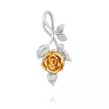 Подвеска из белого золота 585 пробы с бриллиантом