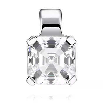 Подвеска из белого золота 585 пробы с фианитом