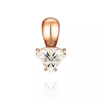 Подвеска из красного золота 585 пробы с фианитом