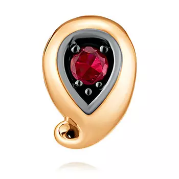 Подвеска из красного золота 585 пробы с рубином