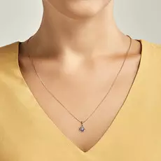 Подвеска из красного золота 585 пробы с бриллиантом