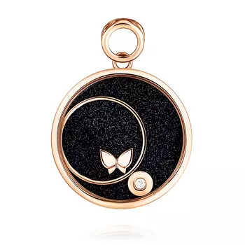 Подвеска из красного золота 585 пробы с бриллиантом