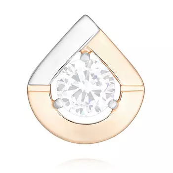 Подвеска из красного золота 585 пробы с фианитом