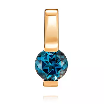 Подвеска из красного золота 585 пробы с топазом