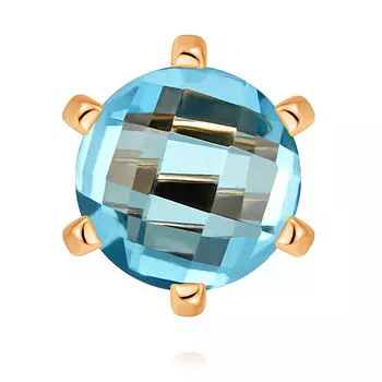 Подвеска из красного золота 585 пробы с топазом