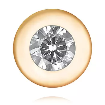 Подвеска из красного золота 585 пробы с фианитом