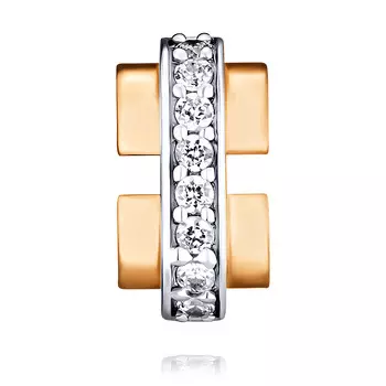 Подвеска из красного золота 585 пробы с фианитом