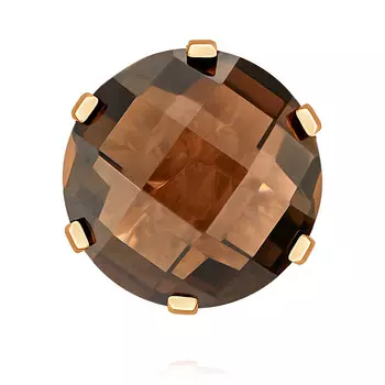 Подвеска из красного золота 585 пробы с кварцем