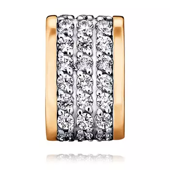 Подвеска из красного золота 585 пробы с фианитом