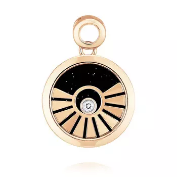 Подвеска из красного золота 585 пробы с бриллиантом