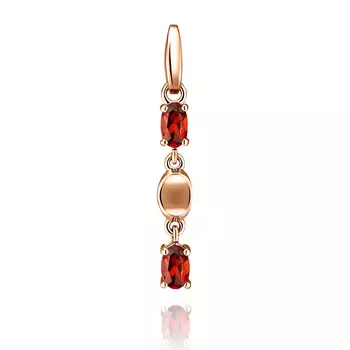 Подвеска из желтого золота 585 пробы с гранатом