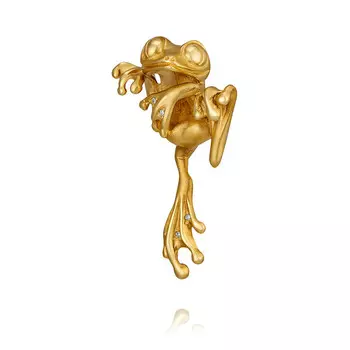 Подвеска из желтого золота 585 пробы с бриллиантом