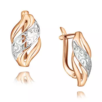 Серьги из красного золота 585 пробы