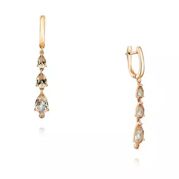 Серьги из красного золота 585 пробы