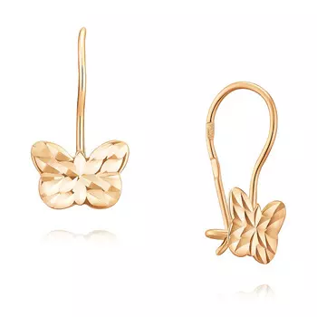 Серьги из красного золота 585 пробы