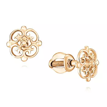 Серьги из красного золота 585 пробы
