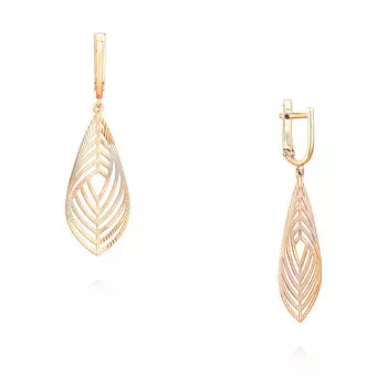 Серьги из красного золота 585 пробы