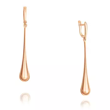 Серьги из красного золота 585 пробы