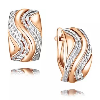 Серьги из красного золота 585 пробы