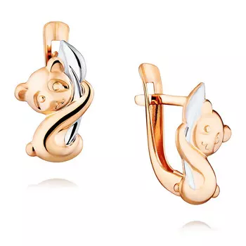 Серьги из красного золота 585 пробы