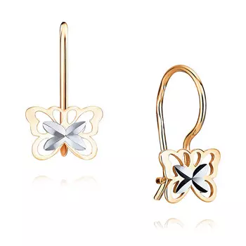 Серьги из красного золота 585 пробы