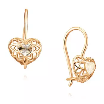 Серьги из красного золота 585 пробы