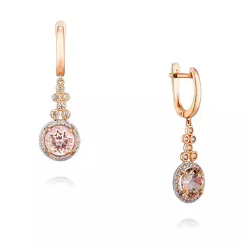 Серьги из красного золота 585 пробы