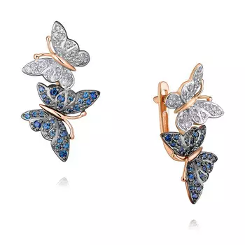 Серьги из красного золота 585 пробы
