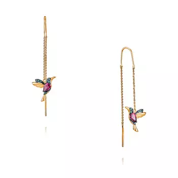 Серьги из красного золота 585 пробы