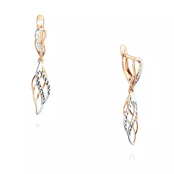 Серьги из красного золота 585 пробы